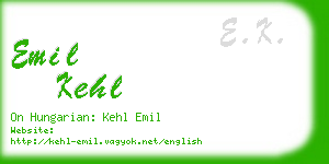 emil kehl business card